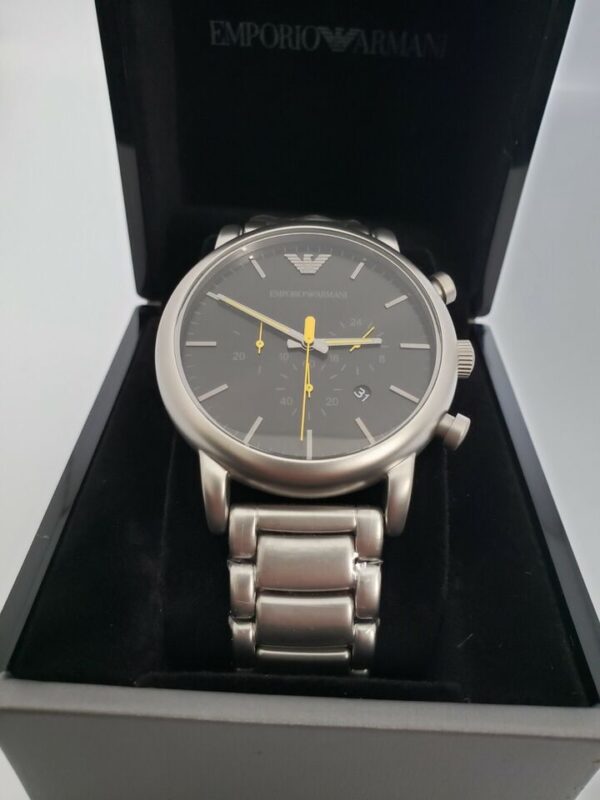 Articulo 901-08-05242- Emporio Armani Reloj Cronógrafo Para Hombre de Acero Inoxidable con Esfera Negra - Imagen 5