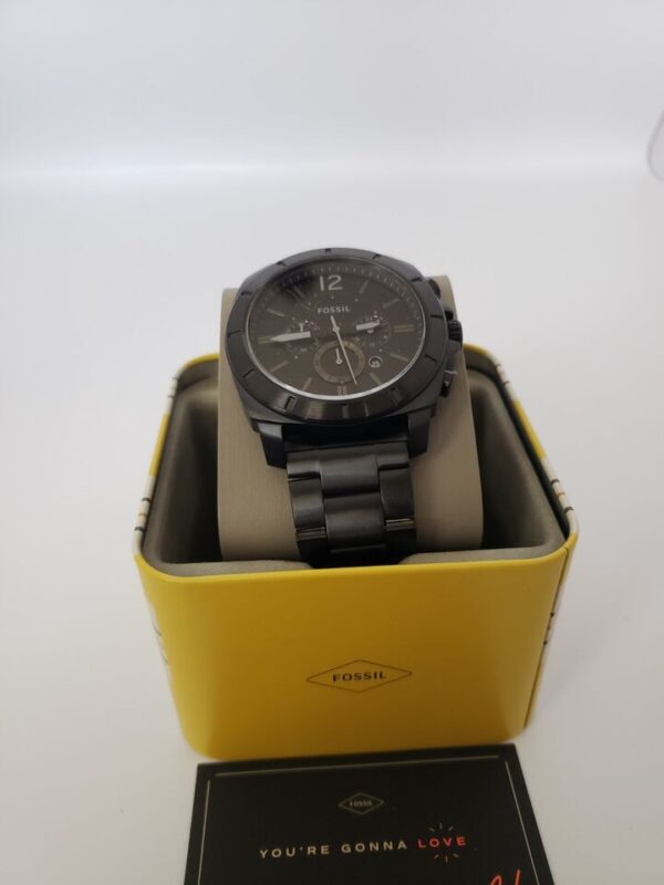 Articulo 901-08-05241-FOSSIL Sport Reloj cronógrafo para hombre con esfera negra y correa de acero - Imagen 3